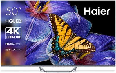 50" Телевизор HAIER Smart TV S4, QLED, 4K Ultra HD, серый, СМАРТ ТВ, Android TV dh1vl6d02ru - фото 107614