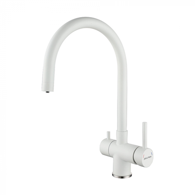 Смеситель для кухни Paulmark Heller He213218-431 белый матовый he213218-431 - фото 108413