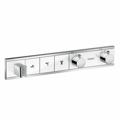 Смеситель Hansgrohe RainSelect 15356400 для душа, термостатический, белый/хром 15356400 - фото 185804