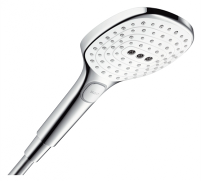 Ручной душ Hansgrohe 26520400 Raindance Select E120 3jet, 12 см, 3 режима лейки, белый хром 26520400 - фото 187781