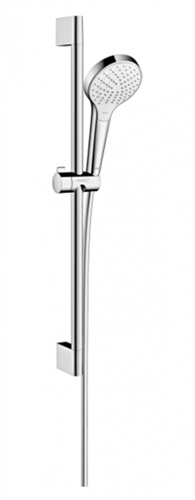 Душевой гарнитур Hansgrohe Croma Select S Vario 26562400, штанга 65 см, корпус хром, лицевая часть белая, 3 режима струи 26562400 - фото 187912