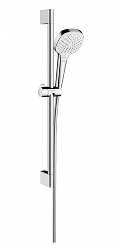 Душевой гарнитур Hansgrohe 26582400 Croma Select E Vario, штанга 65 см, корпус хром, лицевая часть белая, 3 режима струи 26582400 - фото 187980