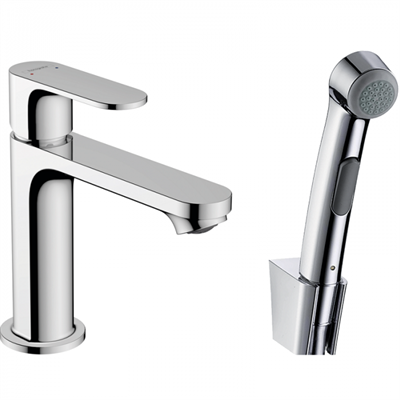 Смеситель Hansgrohe Rebris 72215000 S для раковины с гигиеническим душем, хром глянцевый 72215000 - фото 197819