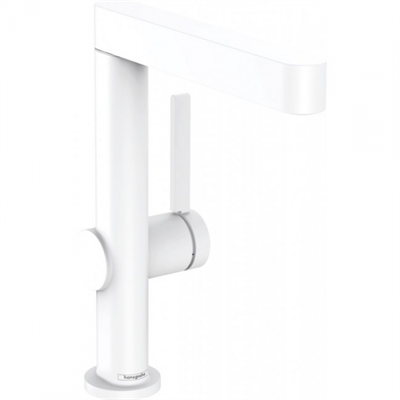 Смеситель для раковины Hansgrohe Finoris 76060700, с донным клапаном Push-Open, белый матовый 76060700 - фото 200989
