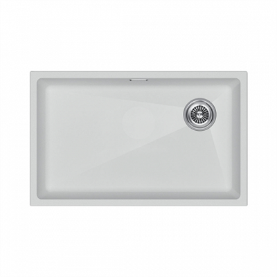 Paulmark LUMI 74UNI-SKEW, мойка, гранит, белый lu74sk-wh - фото 213593