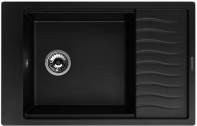 Кухонная мойка Kuppersberg MILA 1B1D BLACK METALLIC 00008294 - фото 221397
