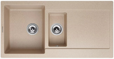 Кухонная мойка Kuppersberg Modena 1,5B2D BEIGE 00008305 - фото 221404
