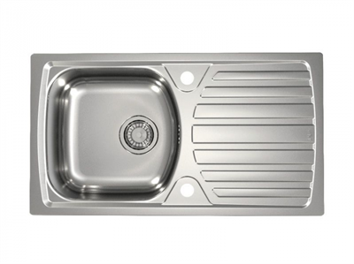 ALVEUS BASIC 170 NAT-90 NEW, мойка, нержавеющая сталь (в комплекте с сифоном 1130550) 1136539 - фото 223766