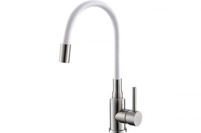 Смеситель для кухни Alveus FLEXA WHITE SAT 1147019 белый/сатин 1147019 - фото 224111