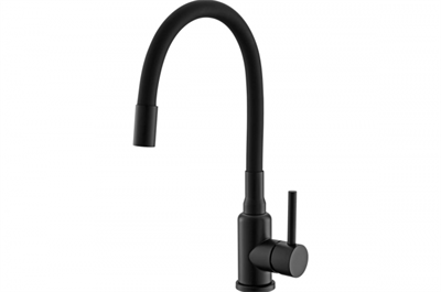 Смеситель для кухни Alveus FLEXA BLACK MATT 1147056 матовый черный 1147056 - фото 224115