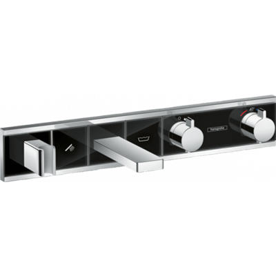 Смеситель Hansgrohe RainSelect 15359600 для ванны и душа, термостатический, черный 15359600 - фото 225889
