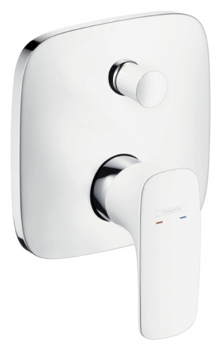 Смеситель Hansgrohe PuraVida 15445400 для ванны и душа , белый/хром 15445400 - фото 225950