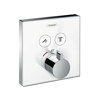 Смеситель Hansgrohe ShowerSelect 15738400 для душа, термостатический, белый/хром 15738400 - фото 226018