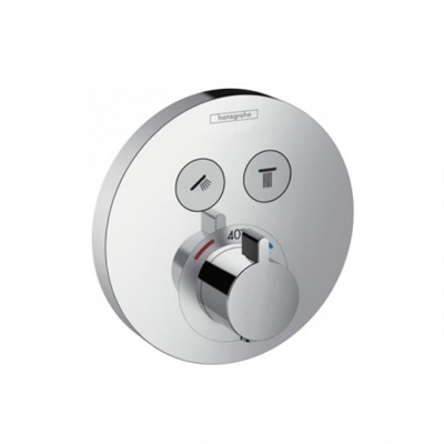 Термостат Hansgrohe ShowerSelect S 15743000, хром 15743000 - фото 226021