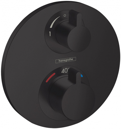 Смеситель Hansgrohe Ecostat S 15758670 для душа с термостатом, черный матовый 15758670 - фото 226031