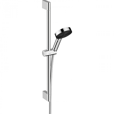 Душевой гарнитур Hansgrohe Pulsify 24160000 Select S, лейка Relaxation 3 режима, хром, диск графит 24160000 - фото 228689