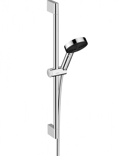 Душевой гарнитур Hansgrohe Pulsify 24161000 Select S, EcoSmart, лейка Relaxation 3 режима, хром, диск графит 24161000 - фото 228692