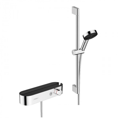 Душевая система Hansgrohe Pulsify 24260000 Select S, термостатическая, с ручным душем 105 3jet Relaxation, штангой 65 см, держателем и шлангом, хром 24260000 - фото 228706