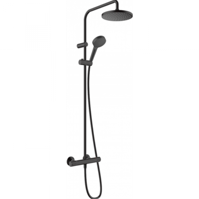 Душевая система Hansgrohe Vernis Blend 26276670, Showerpipe 200 1jet, термостатическая, черный матовый 26276670 - фото 228907