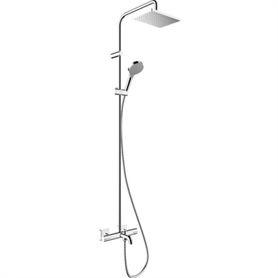 Душевая система Hansgrohe Vernis Shape 26284000 Showerpipe 230 1jet с термостатом, хром 26284000 - фото 228914
