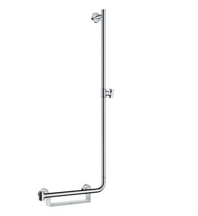 Штанга для душа Hansgrohe Unica Comfort 110 см, 26404400, правосторонняя, белый/хром 26404400 - фото 228924