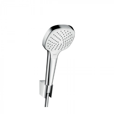 Душевой гарнитур Hansgrohe Croma Select E Vario Port 1,25 м, 26425400, корпус хром, лицевая часть белая, 3 режима струи 26425400 - фото 228931
