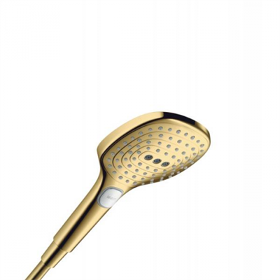 Ручной душ Hansgrohe Raindance Select E120 3jet 26520990, 12 см, 3 режима лейки, золото 26520990 - фото 228962