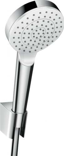 Душевой гарнитур Hansgrohe Crometta 1jet 26567400, шланг 160 см, корпус хром, лицевая часть белая, 1 режим струи 26567400 - фото 228978