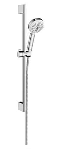 Душевой гарнитур Hansgrohe Crometta 100 Vario 26651400, штанга 65 см, корпус хром, лицевая часть белая, 4 режима струи 26651400 - фото 229007