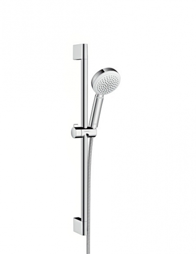 Душевой гарнитур Hansgrohe Crometta 100 Vario 26657400, штанга 90 см, корпус хром, лицевая часть белая, 4 режима струи 26657400 - фото 229012