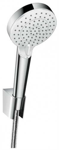 Душевой гарнитур Hansgrohe Crometta Vario 26692400, шланг 160 см, корпус хром, 2 режима струи, лицевая часть белая 26692400 - фото 229018