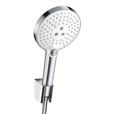 Душевой гарнитур Hansgrohe Raindance Raindance Select S 120 26721400, корпус хром, лицевая часть белая, 3 режима струи 26721400 - фото 229023