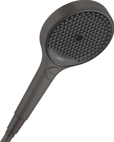 Ручной душ Hansgrohe Rainfinity 130 26864340, 3 типа струи, чёрный хром 26864340 - фото 229062
