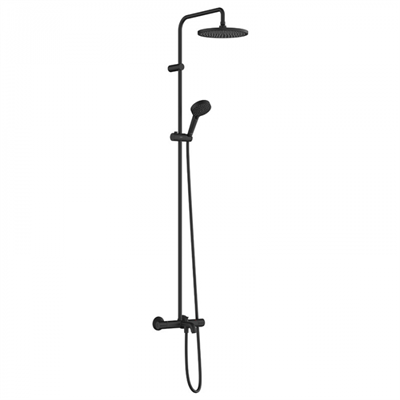 Душевая система Hansgrohe Vernis Blend, Showerpipe 240 1jet, термостатическая, черный матовый, 26899670 26899670 - фото 229087
