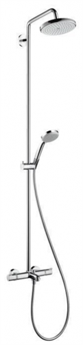Душевая система Hansgrohe Croma 27223000 220 Showerpipe верхний душ 22 см, термостатическая, хром 27223000 - фото 229119