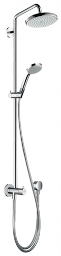 Душевой гарнитур Hansgrohe Croma 27224000 220 Showerpipe Reno верхний душ диаметр 22 см, хром 27224000 - фото 229120