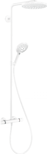 Душевая система Hansgrohe Raindance Select S Showerpipe 240 1jet PowderRain 27633700, белый матовый 27633700 - фото 229190
