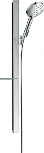 Душевой гарнитур Hansgrohe Raindance Select S, корпус хром, лицевая часть белая, 27648400, 3 режима струи 27648400 - фото 229204