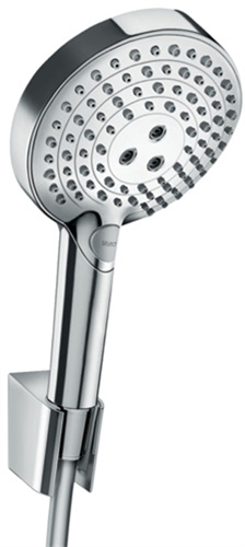 Душевой гарнитур Hansgrohe Raindance Select S 120 PowderRain Porter 27668000, корпус хром, лицевая часть хром шланг 160 см, 3 режима струи 27668000 - фото 229209