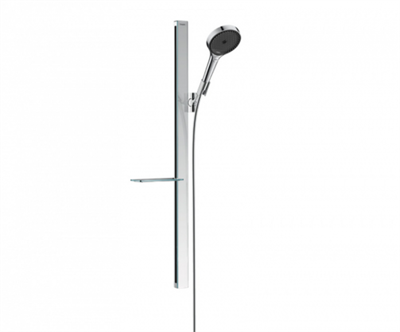Душевой набор Hansgrohe Rainfinity 130 3jet 27672000 Unica 900 Casetta EcoSmart, корпус хром, лицевая часть черная, 3 режима струи 27672000 - фото 229212