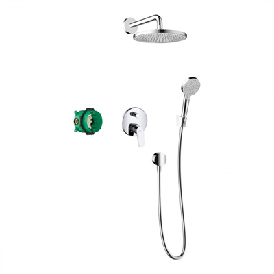 Душевая система скрытого монтажа Hansgrohe 240 1jet с однорычажным смесителем, хром, 27958000 27958000 - фото 229254