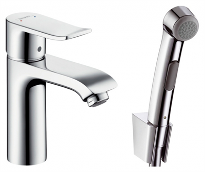 Смеситель Hansgrohe Metris 31285000 для раковины с гигиеническим душем 31285000 - фото 229694