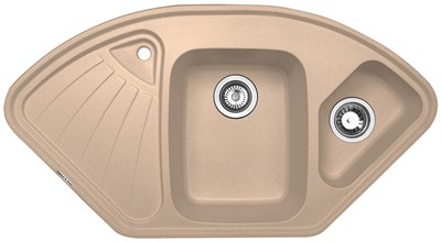 Кухонная мойка Zigmund & Shtain ECKIG 1000.2 топленое молоко 4250055631971 - фото 235458