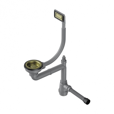 Арматура для одночашевых моек с универсальным прямоугольным переливом Omoikiri WK-1-UN-LG 4956832 4956832