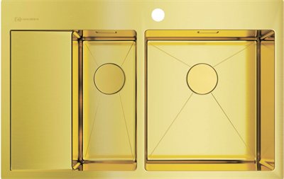 Кухонная мойка Omoikiri Akisame 78-2-LG-R светлое золото 4973088 4973088