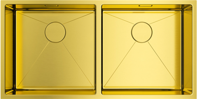 Кухонная мойка Omoikiri Taki 86-2-U/IF-LG светлое золото 4993792 4993792