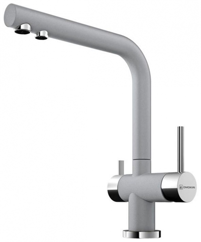 Смеситель для мойки Omoikiri Nagano-GR (4994219) leningrad grey/хром 4994219