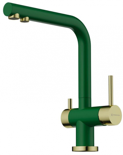 Смеситель Omoikiri Nagano-RG-LG Royal green/светлое золото 4994432 4994432