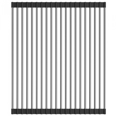 Ролл-мат для кухонных моек Omoikiri Roll-01-IN нержавеющая сталь/черный силикон 4997003 4997003