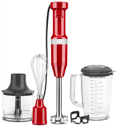 Блендер погружной KitchenAid 5KHBV83EER, красный 5khbv83eer - фото 241708